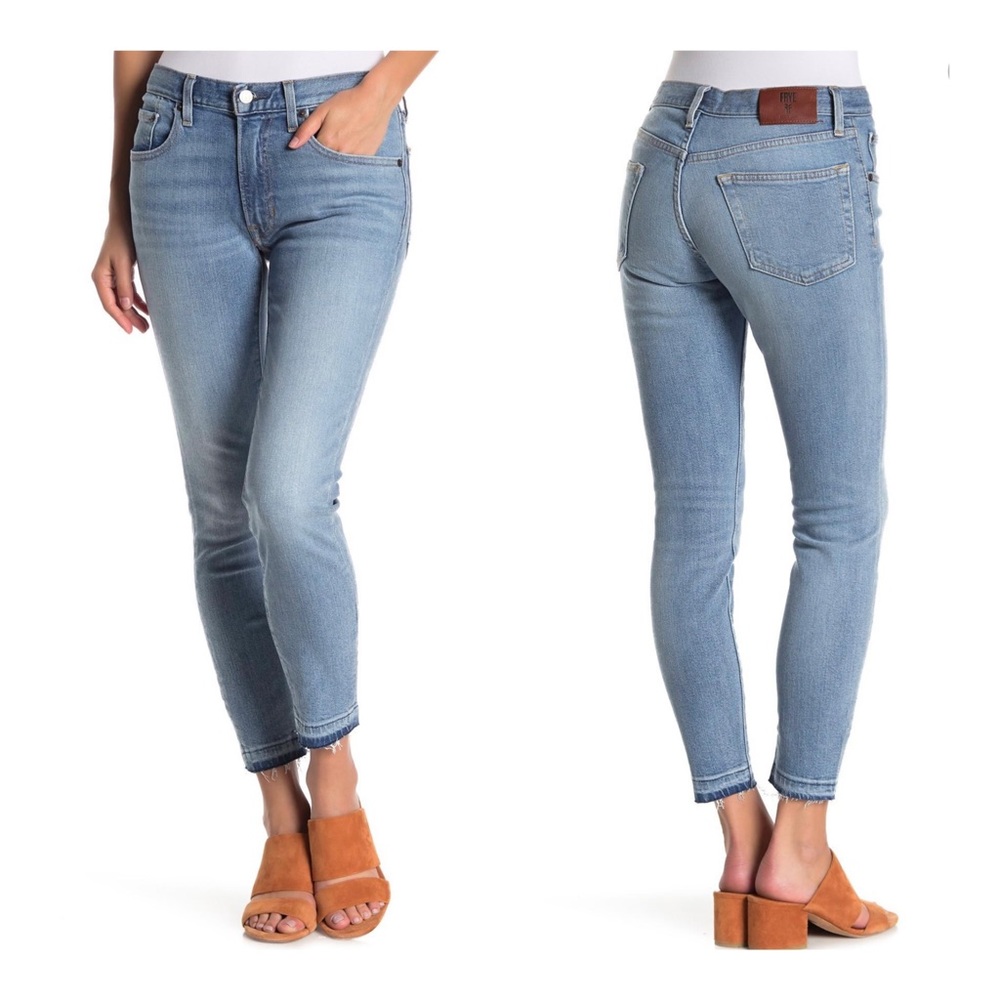 Frye Sienna Mid Rise Crop Light Blue Women’s Skinny Jeans Size 26 NWT